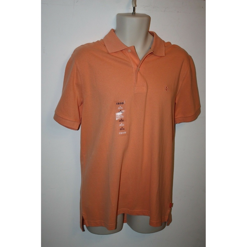 NEW IZOD Heritage Polo Shirt Men's Size M Coral